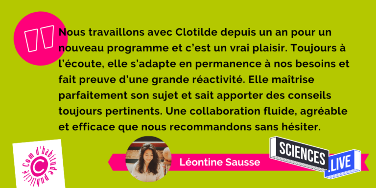 Temoignage Sciences Live