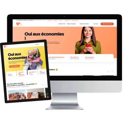 Mockup de capture d'écran du site Ekoya